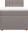 vidaXL Boxspringbett mit Matratze Taupe 90x200 cm Stoff Produktbild-Vorschau 6