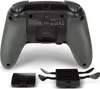 The back of a black and gray Nintendo Switch controller is shown, with accessories detached. Podgląd zdjęcia produktu