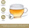 Creano 2er-Set Glas-Tasse mit Untertasse & Deckel, Produktbild-Vorschau 2