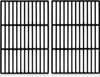 Two black cast iron grill grates are shown side-by-side on a white background. Produktbild-Vorschau