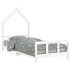 vidaXL Kinderbett Weiß 90x190 cm Massivholz Kiefer Produktbild-Vorschau 1