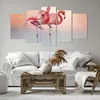 Bild auf Leinwand - Leinwandbild - 5 Teile - Flamingos Produktbild-Vorschau 6