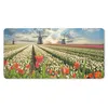 MuchoWow® Schreibtischunterlage Windmühle - Tulpen - Himmel Produktbild-Vorschau 1