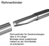 Gardinenstange Set Edelstahl Look Metall Ø 19mm zur Produktbild-Vorschau 3