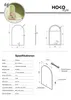 HOKO specchio da bagno ad arco LED 60x100 cm con cornice in Anteprima dell’immagine prodotto 8