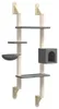 vidaXL Arbre à chat avec colonne griffoir mural gris foncé Voir les images du produit 1