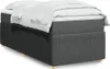Boxspringbett mit Matratze Dunkelgrau 100x200 cm Stoff Produktbild-Vorschau 2