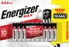 A blister pack of Energizer Max AAA batteries. Anteprima dell’immagine prodotto