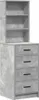 A dresser with drawers and shelves, made of wood composite with a concrete finish. Náhled obrázku produktu