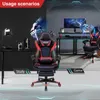 Puluomis Gaming Stuhl mit Massage und Fußstütze, Bürostuhl Produktbild-Vorschau 3