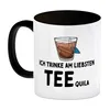Ich trinke am liebsten Teequila Kaffeebecher Schwarz Produktbild-Vorschau 2