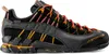 Schwarz-orange Zustiegsschuh "Hyper GTX" von La Sportiva; mit robustem Obermaterial und auffälliger Schnürung. Anteprima dell’immagine prodotto