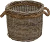 KRINES HOME Großer Pflanzkorb Holzkorb rund Grau Natur Produktbild-Vorschau 2