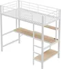 Podkrovní postel MODFU 90x 200, postel pro mládež s LED Náhled obrázku produktu 12