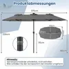 COSTWAY Doppelsonnenschirm 375x200cm, Gartenschirm mit Produktbild-Vorschau 3