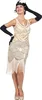 20's Charleston Kleid Deluxe Weiß S-M Produktbild-Vorschau 1