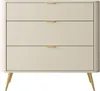Selsey OVAL - Kommode mit 3 Schubladen, Beige, 92 cm Produktbild-Vorschau 1