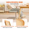 VEVOR Rattan-Stühle, 4er Set, Weiß, Samt gepolstert, Modern Produktbild-Vorschau 4