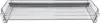 A clear plastic refrigerator door shelf is shown against a white background. Produktbild-Vorschau