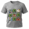 Minecraft Gamer Creeper Kinder T-Shirt Kurzarm Shirt Produktbild-Vorschau 1