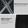 Collage of images showing parts of a folding stool and descriptive text. Produktbild-Vorschau