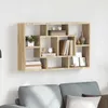 vidaXL Nástenná polica Sonoma Oak 85x16x52,5 cm odvodený Náhľad obrázku produktu 2