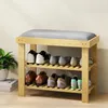 Ławka na buty HOMCOM z siedziskiem, bambusowa ławka z Podgląd zdjęcia produktu 7