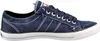 A side view of a single navy blue Dockers sneaker against a white background. Voir les images du produit