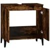 vidaXL Meuble sous-lavabo chêne fumé 58x33x60 cm bois Voir les images du produit 6
