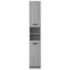 vidaXL Mobile da bagno Grigio Sonoma 32x34x188,5 cm Anteprima dell’immagine prodotto 6