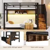 Etagenbett 90 x 200 cm mit LED-Lichtleiste, 3 Staufächern Produktbild-Vorschau 10