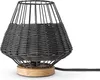 Rattan Pendelleuchte Wohnzimmer Tischleuchte Boho Käfig Produktbild-Vorschau 1
