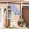 vidaXL Store rétractable manuel 100 cm bleu/blanc rayé Voir les images du produit 1