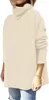 ASKSA Damen Rollkragenpullover Strickpullover Einfarbig Produktbild-Vorschau 2