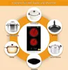 Collage showing a ceramic hob and various types of cookware. Náhľad obrázku produktu