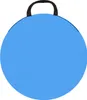 A blue ball with a black handle on a white background. Produktbild-Vorschau