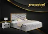 Luxus Bett Textil 2x Nachttisch 3tlg. Schlafzimmer Set Produktbild-Vorschau 2