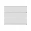 A white chest of drawers with three drawers, shown from the front against a white background. Produktbild-Vorschau
