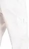 A close-up view of white cargo pants, focusing on the pocket detail. Náhled obrázku produktu