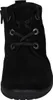 A close-up, front view of a black suede boot. Anteprima dell’immagine prodotto