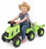 COSTWAY kinder tractor met aanhanger, 2-in-1 schuifvoertuig Productafbeelding-voorbeeld 1