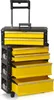 A yellow and black rolling tool chest with multiple drawers, shown against a white background. Produktbild-Vorschau