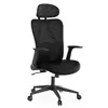 A black ergonomic office chair with a headrest and adjustable armrests is shown against a white background. Anteprima dell’immagine prodotto