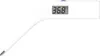 A white digital thermometer displaying a temperature. Produktbild-Vorschau