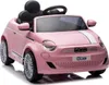 A pink toy Fiat 500 car for children, shown from a front-diagonal angle against a white background. Náhľad obrázku produktu