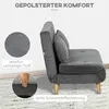 HOMCOM Schlafsofa 2-Sitzer Sofa mit Bettfunktion, Klappsofa Produktbild-Vorschau 6