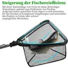 Teleskop Kescher Gummiert Angel Kescher faltbar Fischfang Produktbild-Vorschau 5