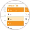 XL Wandkalender Wandplaner 2026 orange (gerollt) DIN A1 Produktbild-Vorschau 2