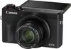 A black Canon PowerShot G7 X Mark III digital camera is shown against a white background. The screen is tilted upwards. Produktbild-Vorschau