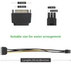 SATA-Stromkabel, SATA 15-Pin auf 6-Pin PCI Produktbild-Vorschau 3